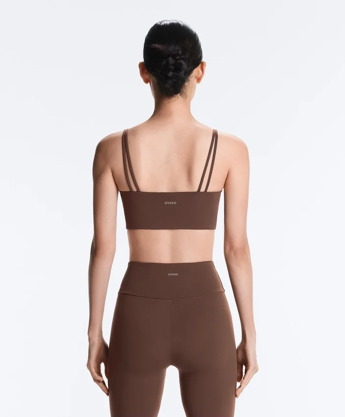 Soutien-gorge de sport Comfortlux à soutien moyen et plissé Soutien-gorge de sport Comfortlux à soutien moyen et plissé