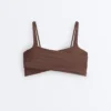 Soutien-gorge de sport Comfortlux à soutien moyen et plissé Soutien-gorge de sport Comfortlux à soutien moyen et plissé
