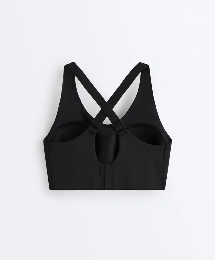 Soutien-gorge de sport compressif à dos croisé offrant un maintien ferme Soutien-gorge de sport compressif à dos croisé offrant un maintien ferme