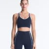 Soutien-gorge de sport compressif à maintien moyen avec bonnets en caoutchouc Soutien-gorge de sport compressif à maintien moyen avec bonnets en caoutchouc