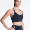 Soutien-gorge de sport compressif à maintien moyen avec bonnets en caoutchouc Soutien-gorge de sport compressif à maintien moyen avec bonnets en caoutchouc