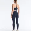 Soutien-gorge de sport compressif à maintien moyen avec bonnets en caoutchouc Soutien-gorge de sport compressif à maintien moyen avec bonnets en caoutchouc
