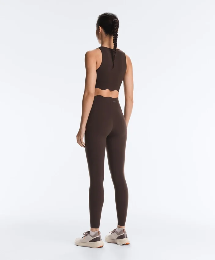 Soutien-gorge de sport compressif à maintien moyen et motif ondulé Soutien-gorge de sport compressif à maintien moyen et motif ondulé