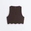 Soutien-gorge de sport compressif à maintien moyen et motif ondulé Soutien-gorge de sport compressif à maintien moyen et motif ondulé