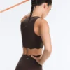 Soutien-gorge de sport compressif à maintien moyen et motif ondulé Soutien-gorge de sport compressif à maintien moyen et motif ondulé
