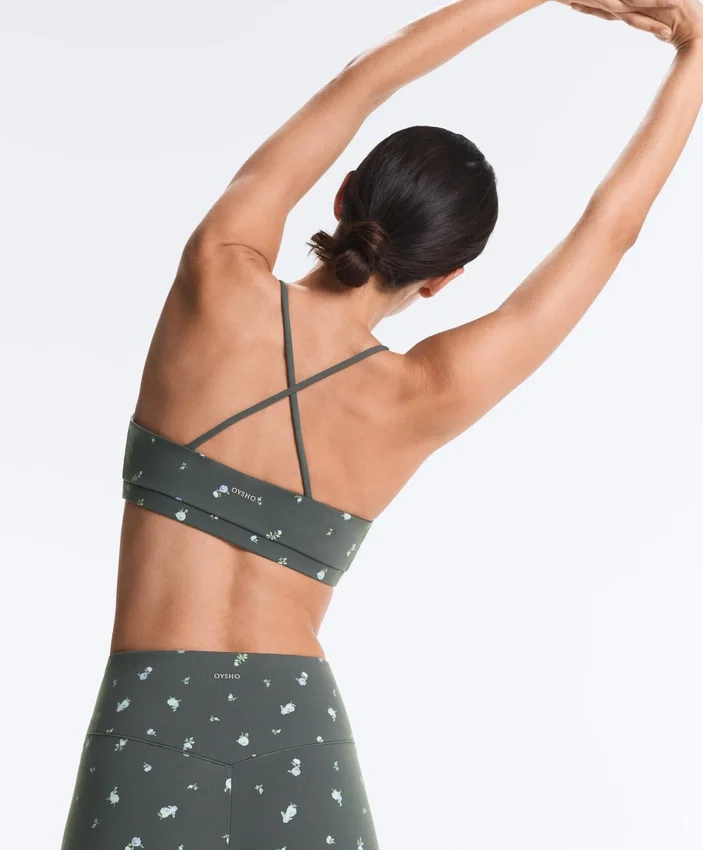 Soutien-gorge de sport Evermove à maintien léger et imprimé floral Soutien-gorge de sport Evermove à maintien léger et imprimé floral