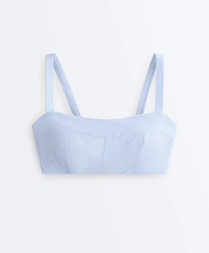 Soutien-gorge de sport à rayures droites et maintien moyen Soutien-gorge de sport à rayures droites et maintien moyen