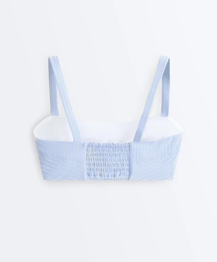 Soutien-gorge de sport à rayures droites et maintien moyen Soutien-gorge de sport à rayures droites et maintien moyen