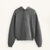 Sweat-shirt à capuche ample en modal brossé chiné