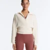 Sweat-shirt à col polo croisé en modal Soft Touch Sweat-shirt à col polo croisé en modal Soft Touch