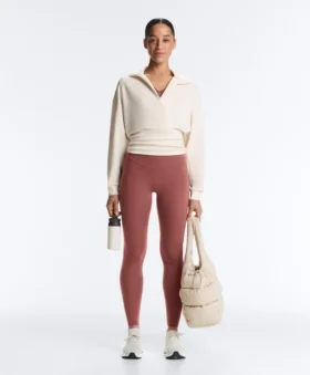 Sweat-shirt à col polo croisé en modal Soft Touch