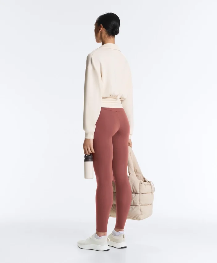 Sweat-shirt à col polo croisé en modal Soft Touch Sweat-shirt à col polo croisé en modal Soft Touch