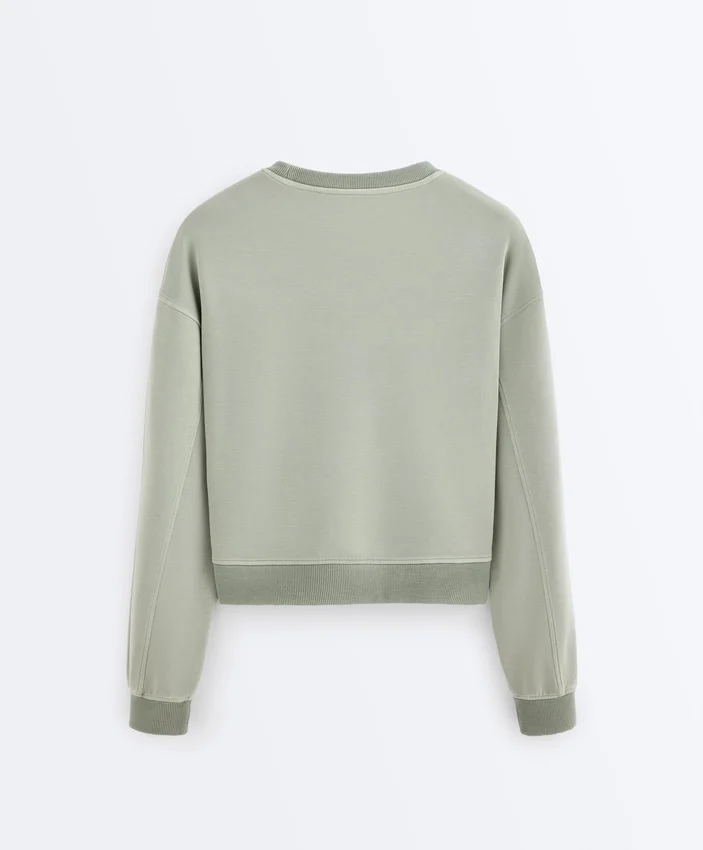 Sweat-shirt à col rond Soft Touch avec modal Sweat-shirt à col rond Soft Touch avec modal