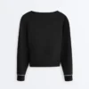 Sweat-shirt croisé avec passepoil contrasté et modal Sweat-shirt croisé avec passepoil contrasté et modal