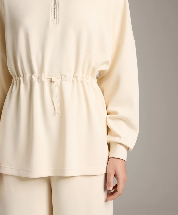 Sweat-shirt à demi-fermeture éclair en modal Soft Touch Sweat-shirt à demi-fermeture éclair en modal Soft Touch