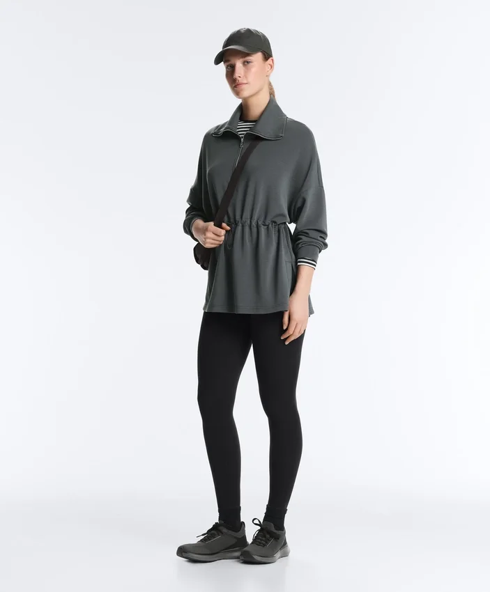 Sweat-shirt à demi-fermeture éclair en modal Soft Touch Sweat-shirt à demi-fermeture éclair en modal Soft Touch