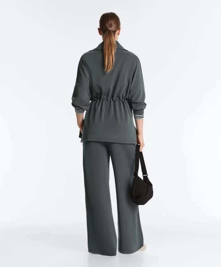 Sweat-shirt à demi-fermeture éclair en modal Soft Touch Sweat-shirt à demi-fermeture éclair en modal Soft Touch