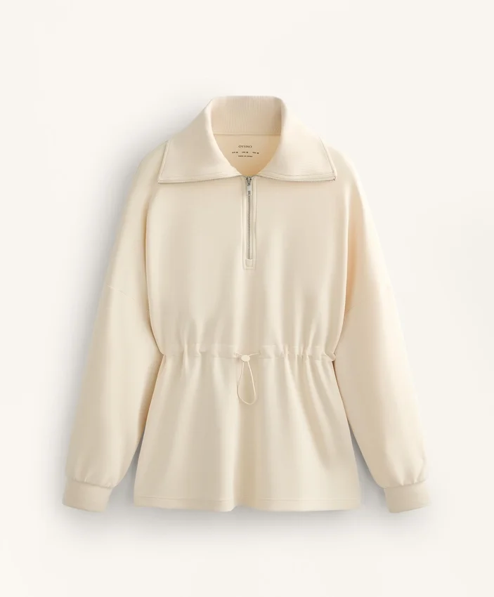 Sweat-shirt à demi-fermeture éclair en modal Soft Touch Sweat-shirt à demi-fermeture éclair en modal Soft Touch