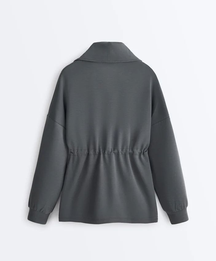 Sweat-shirt à demi-fermeture éclair en modal Soft Touch Sweat-shirt à demi-fermeture éclair en modal Soft Touch