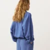 Sweat-shirt à demi-zip avec poche avant, mélange de lyocell et 24 % de lin Sweat-shirt à demi-zip avec poche avant, mélange de lyocell et 24 % de lin