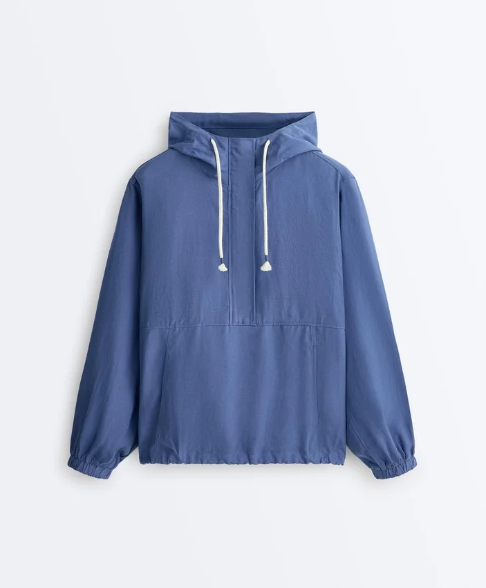 Sweat-shirt à demi-zip avec poche avant, mélange de lyocell et 24 % de lin Sweat-shirt à demi-zip avec poche avant, mélange de lyocell et 24 % de lin