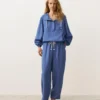 Sweat-shirt à demi-zip avec poche avant, mélange de lyocell et 24 % de lin Sweat-shirt à demi-zip avec poche avant, mélange de lyocell et 24 % de lin