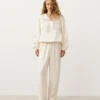 Pantalon droit en mélange de lyocell et 24 % de lin Pantalon droit en mélange de lyocell et 24 % de lin