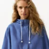 Sweat-shirt à demi-zip avec poche avant, mélange de lyocell et 24 % de lin Sweat-shirt à demi-zip avec poche avant, mélange de lyocell et 24 % de lin