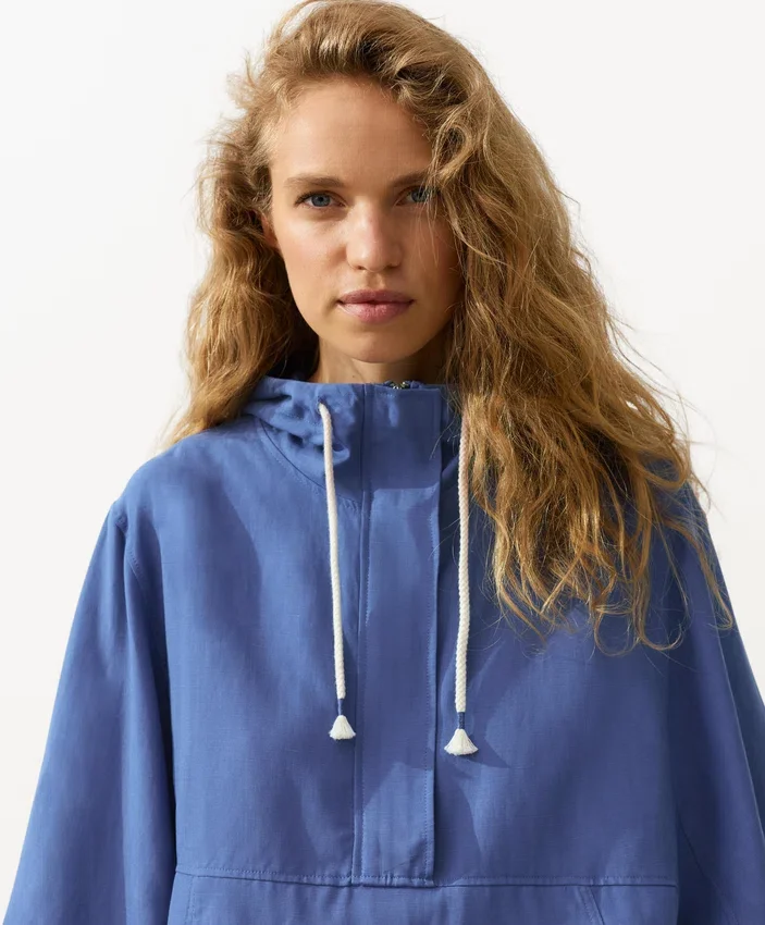 Sweat-shirt à demi-zip avec poche avant, mélange de lyocell et 24 % de lin Sweat-shirt à demi-zip avec poche avant, mélange de lyocell et 24 % de lin