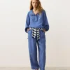 Sweat-shirt à demi-zip avec poche avant, mélange de lyocell et 24 % de lin Sweat-shirt à demi-zip avec poche avant, mélange de lyocell et 24 % de lin
