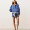 Sweat-shirt à demi-zip avec poche avant, mélange de lyocell et 24 % de lin Sweat-shirt à demi-zip avec poche avant, mélange de lyocell et 24 % de lin