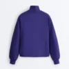 Sweat-shirt à demi-zip en modal brossé Sweat-shirt à demi-zip en modal brossé