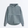 Sweat-shirt en modal Soft Touch au toucher avec col et poignets côtelés Sweat-shirt en modal Soft Touch au toucher avec col et poignets côtelés