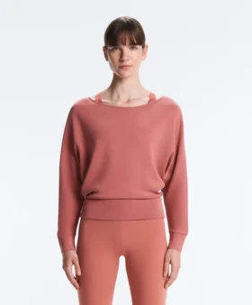Sweat-shirt en modal Soft Touch au toucher à col bateau