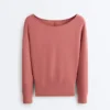 Sweat-shirt en modal Soft Touch au toucher à col bateau Sweat-shirt en modal Soft Touch au toucher à col bateau