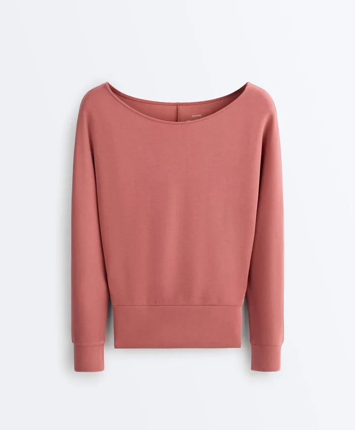 Sweat-shirt en modal Soft Touch au toucher à col bateau Sweat-shirt en modal Soft Touch au toucher à col bateau