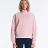 Sweat-shirt en piqué à col montant et fermeture éclair, avec coton Sweat-shirt en piqué à col montant et fermeture éclair, avec coton