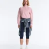 Sweat-shirt en piqué à col montant et fermeture éclair, avec coton Sweat-shirt en piqué à col montant et fermeture éclair, avec coton