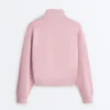 Sweat-shirt en piqué à col montant et fermeture éclair, avec coton Sweat-shirt en piqué à col montant et fermeture éclair, avec coton