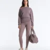 Sweat-shirt à encolure asymétrique, taille ajustable et modal Soft Touch Sweat-shirt à encolure asymétrique, taille ajustable et modal Soft Touch