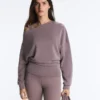Sweat-shirt à encolure asymétrique, taille ajustable et modal Soft Touch Sweat-shirt à encolure asymétrique, taille ajustable et modal Soft Touch