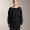 Sweat-shirt long en modal avec traitement Soft Touch au toucher doux avec détail noué Sweat-shirt long en modal avec traitement Soft Touch au toucher doux avec détail noué