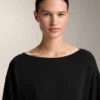 Sweat-shirt long en modal avec traitement Soft Touch au toucher doux avec détail noué Sweat-shirt long en modal avec traitement Soft Touch au toucher doux avec détail noué