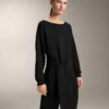 Sweat-shirt long en modal avec traitement Soft Touch au toucher doux avec détail noué Sweat-shirt long en modal avec traitement Soft Touch au toucher doux avec détail noué