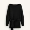 Sweat-shirt long en modal avec traitement Soft Touch au toucher doux avec détail noué Sweat-shirt long en modal avec traitement Soft Touch au toucher doux avec détail noué
