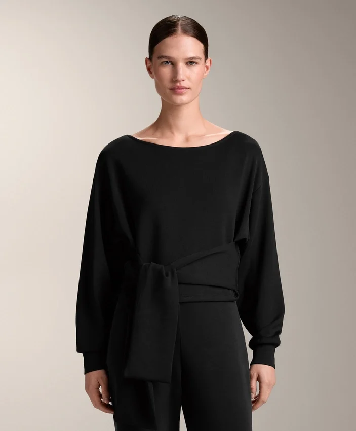 Sweat-shirt noué au toucher Soft Touch en modal Sweat-shirt noué au toucher Soft Touch en modal