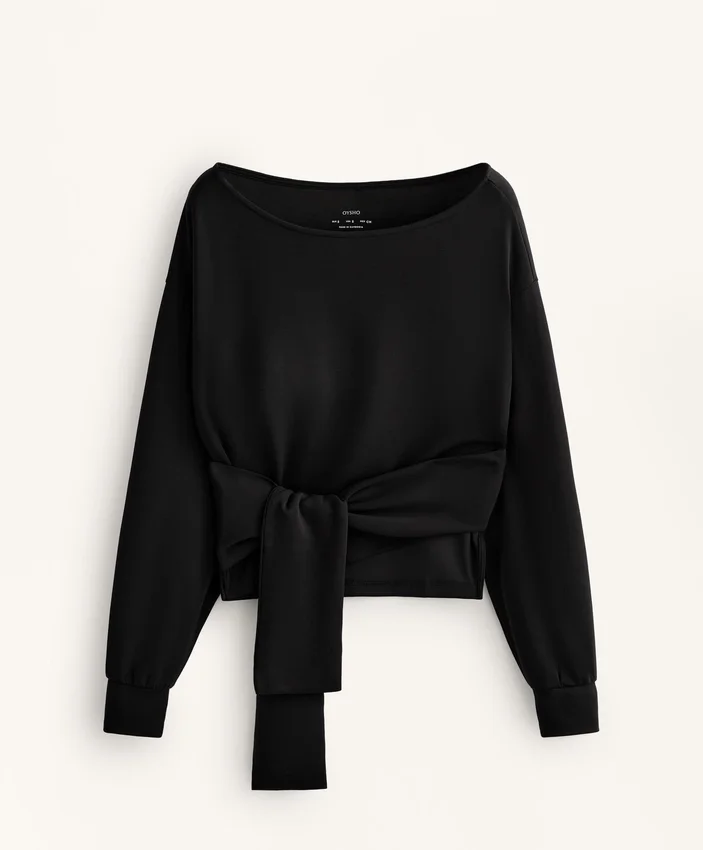 Sweat-shirt noué au toucher Soft Touch en modal Sweat-shirt noué au toucher Soft Touch en modal