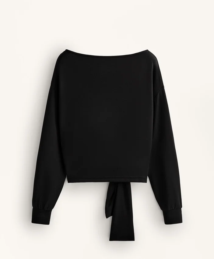 Sweat-shirt noué au toucher Soft Touch en modal Sweat-shirt noué au toucher Soft Touch en modal