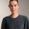 Sweat-shirt à rayures asymétriques en modal