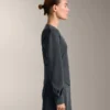 Sweat-shirt à rayures asymétriques en modal